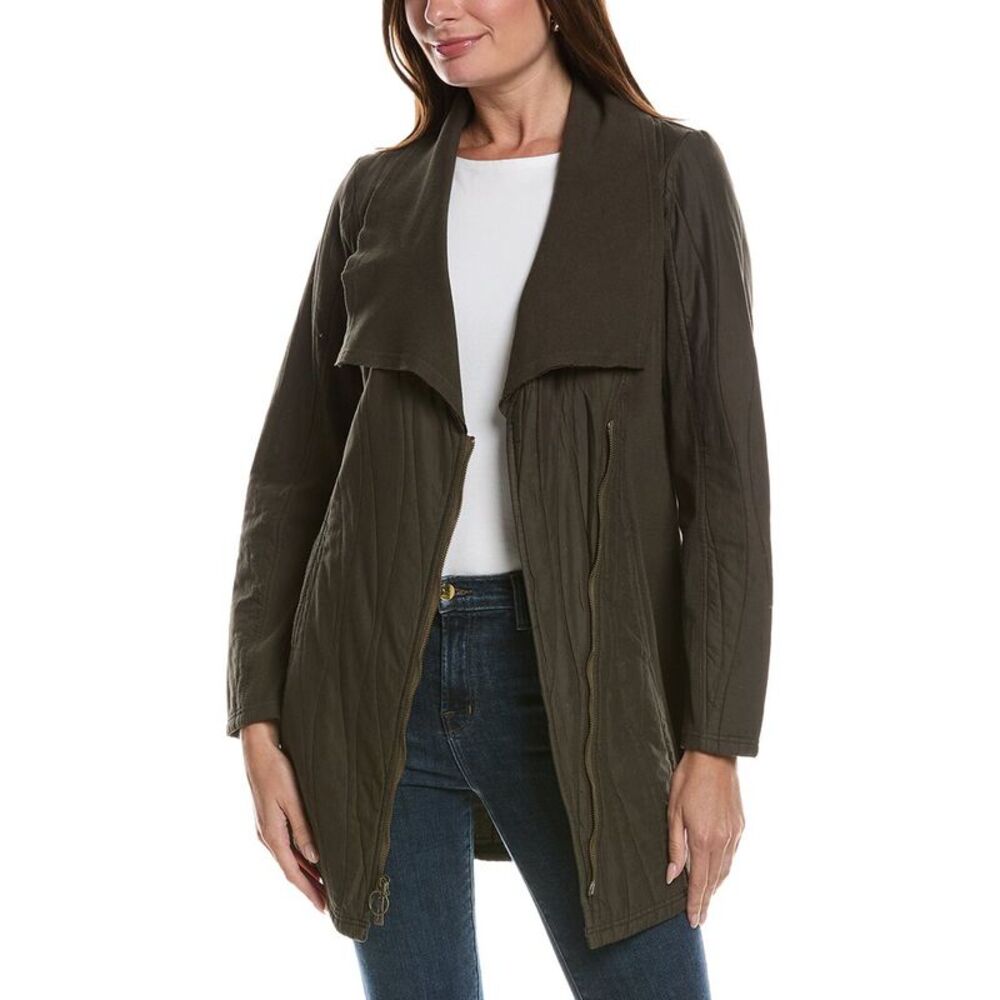 Xcvi Womens Maimon Quilted Jacket, Green